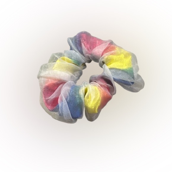 🛍️ 5 For $25 NWOT Vibrant Multicolor Hair Scrunchie - Picture 1 of 1